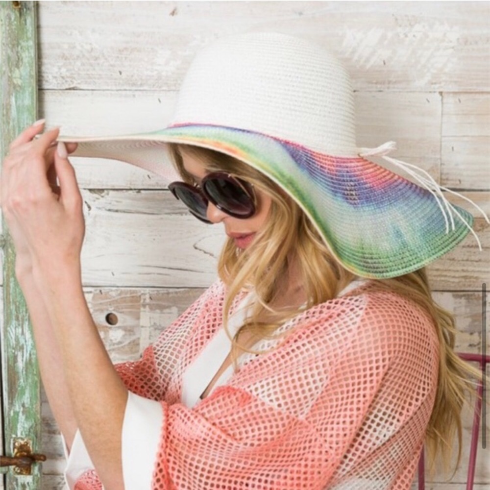 Seaside brights floppy tie dyed hat - Picture 6 of 6